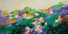 Landschaft, 80x160 cm, Öl auf Leinwand