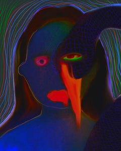 Un selvaggio, 110x88cm, stampa su tela