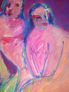 Party, 78x54cm, Acryl/Papier/Papier/Papier, Pastell