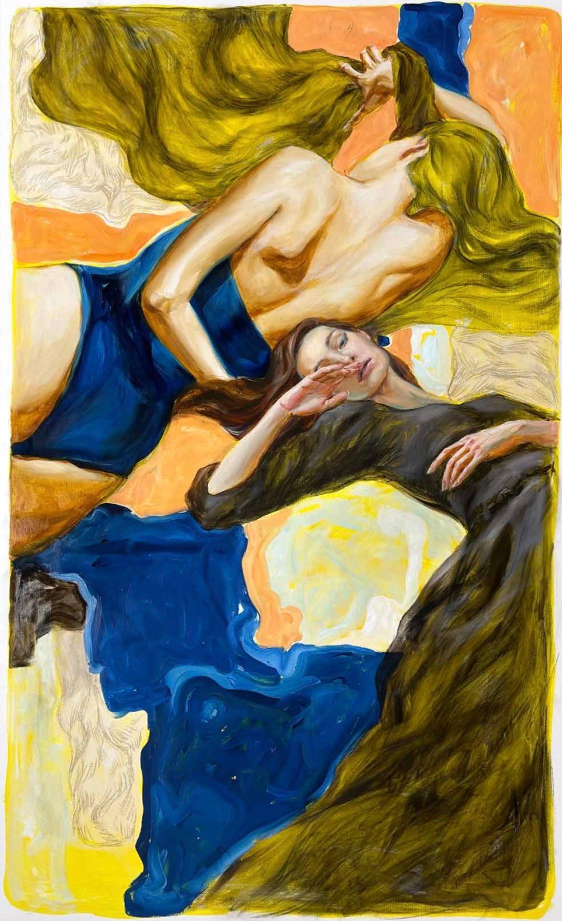 Visible, 130x80 cm, huile, acrylique, charbon, toile