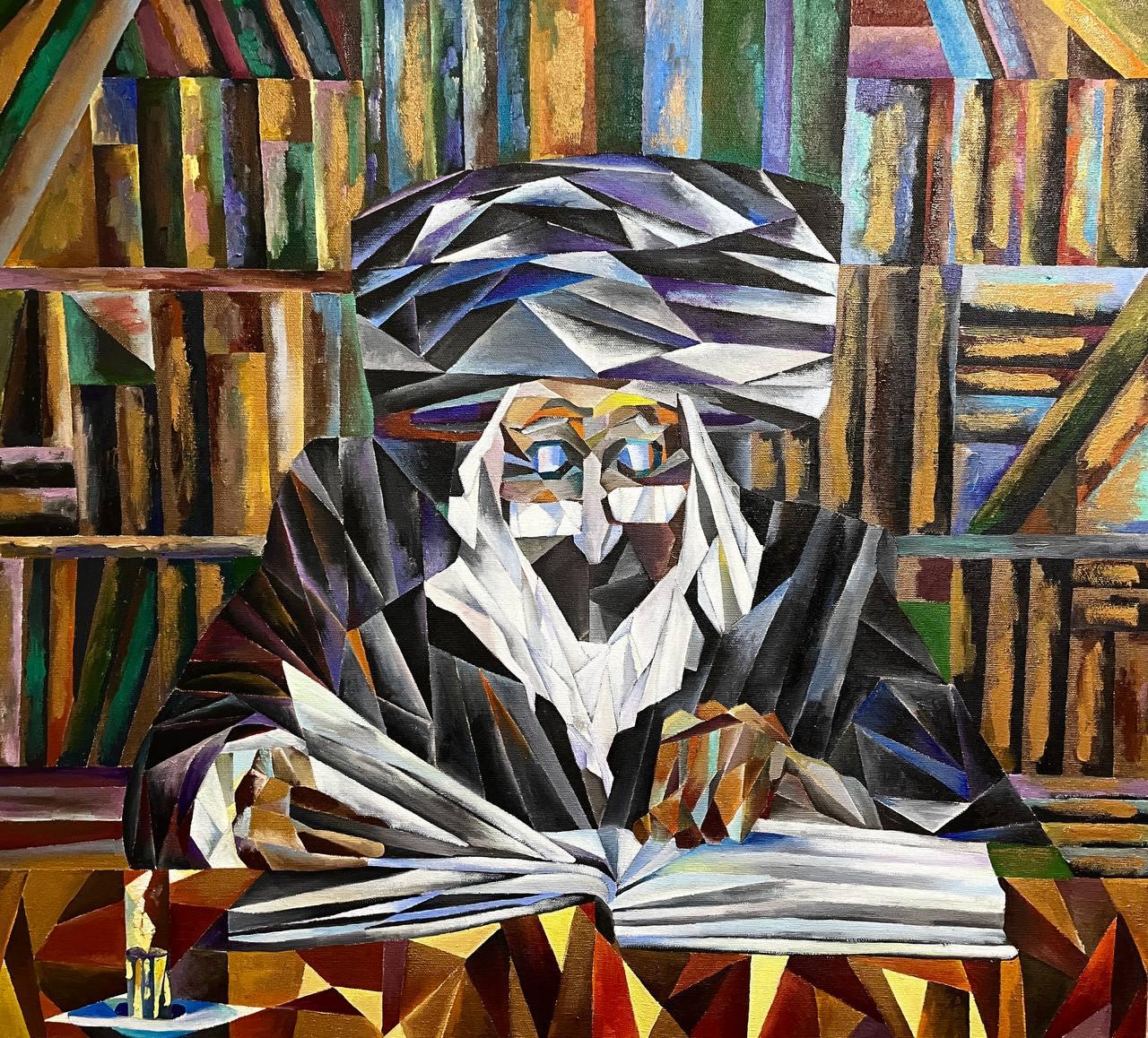 Abba, 120x120 cm, lienzo, óleo, arena