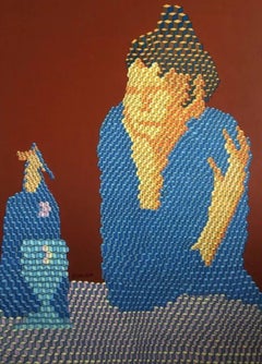 Bevitore di assenzio, 120x90cm, acrilico su tela