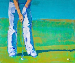 Golf putting , 100x120cm, Acrylic, canvas