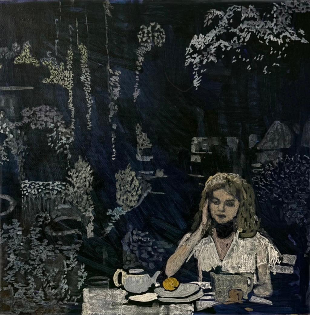 Expectation , 46x46 cm, oil on canvas