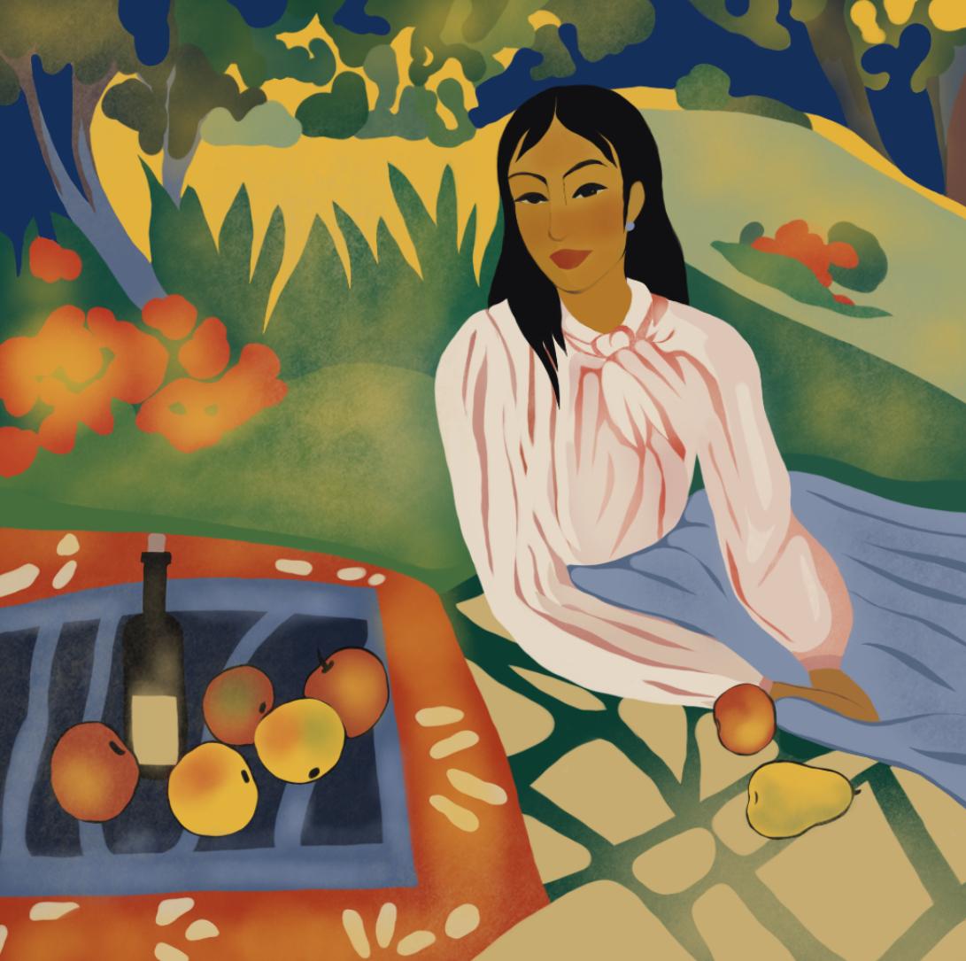 Summer time, 70x70cm, print on canvas.Edition 20 pcs. - Art by Nina Tsoriti