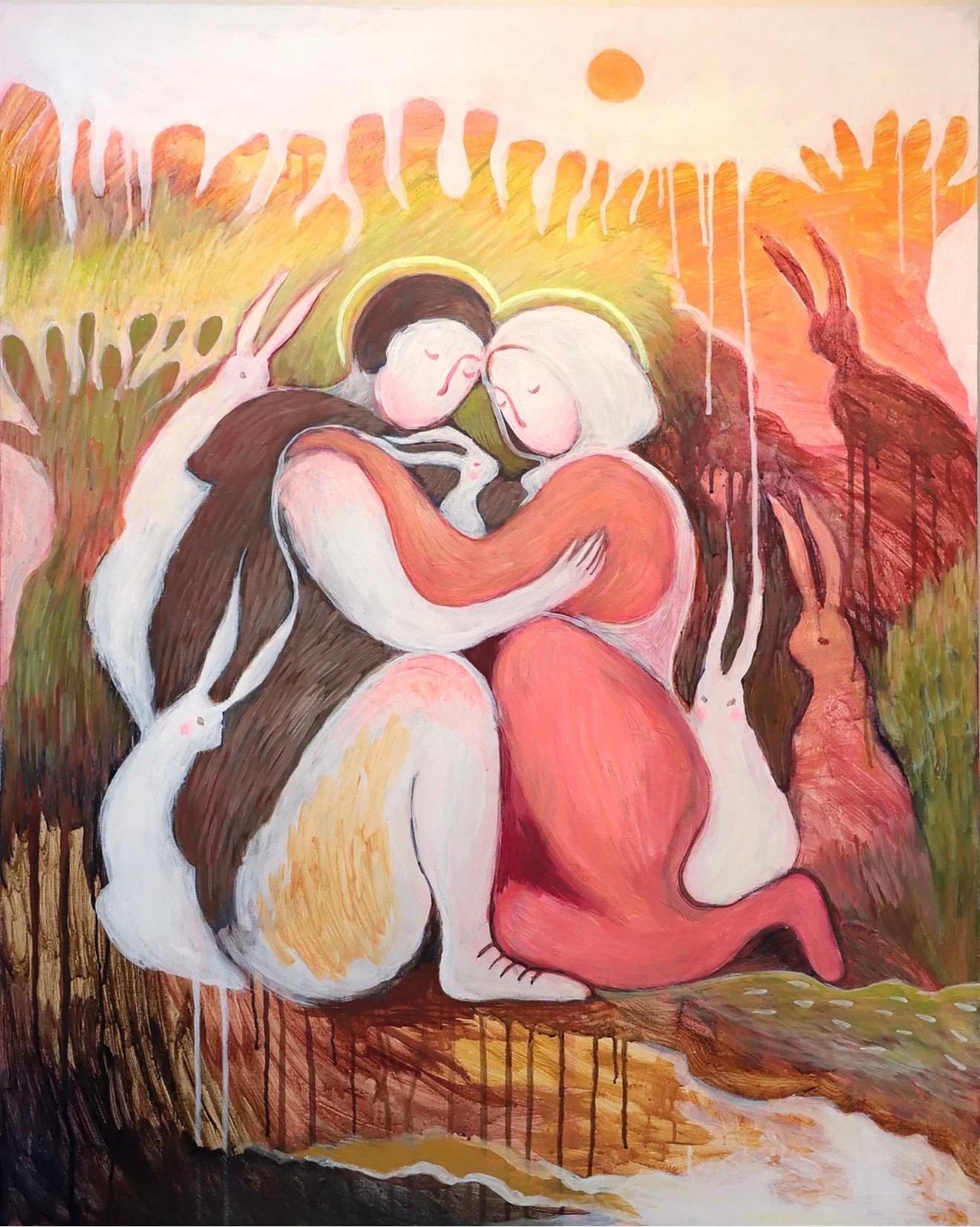 Warming love, 100x80cm, acrylic on canvas