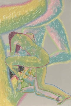 Untitled , 150x100 cm, acrylic, pastel, canvas