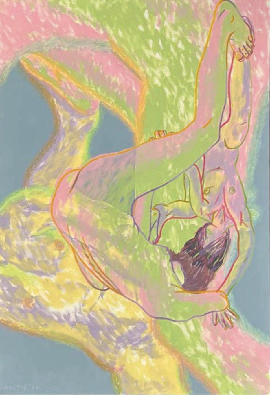 Untitled , 150x100 cm, acrylic, pastel, canvas