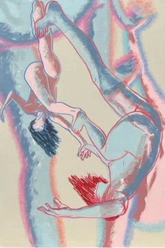 Ohne Titel, 150 × 100 cm, Acryl, Pastell, Leinwand