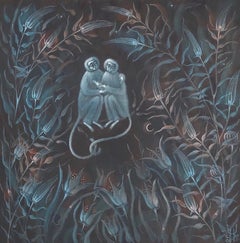 Erbe del Paradiso , 60x60 cm, tempera , Tela