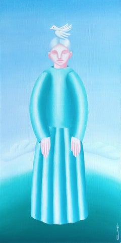 La chica de la colina, 60 x 30 cm, óleo sobre lienzo