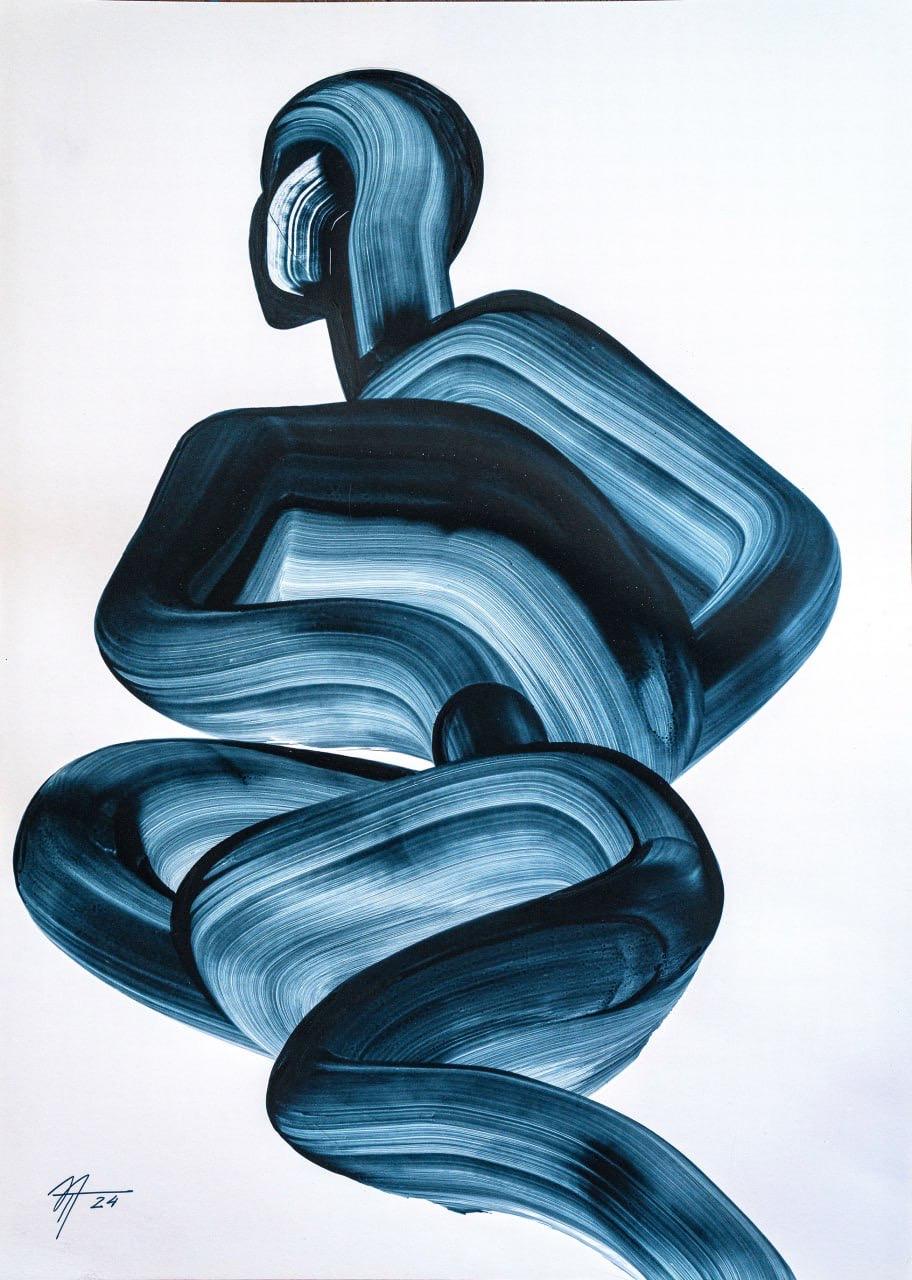 Serie „Möbel“, 70x50 cm, Acryl auf Karton