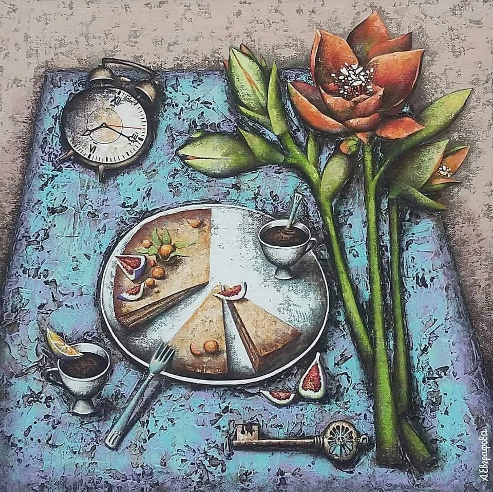 So ein Morgen, 55x55 cm, Acryl, Leinwand