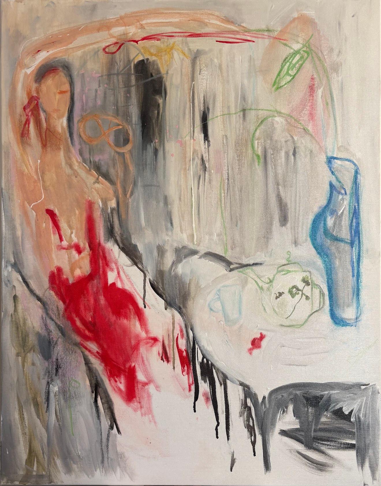 "Loop", 90x73 cm, acrylic, pastel, canvas - Art by Alexandra Strogonova