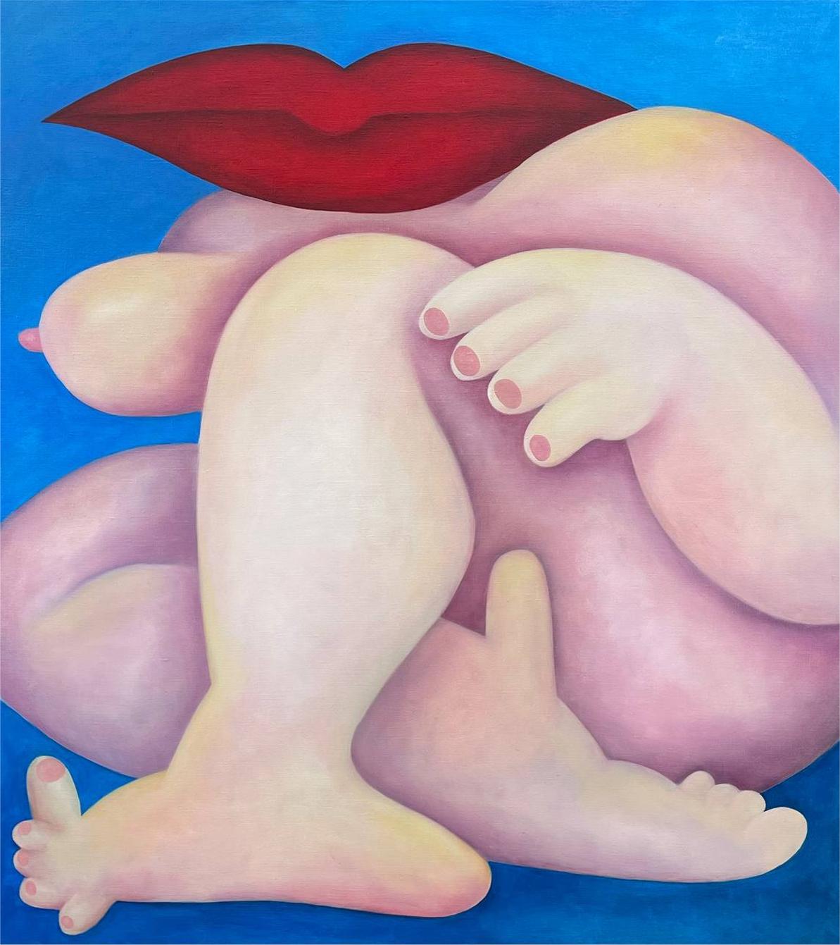 Frozen, 100x90cm, oil on canvas - Art by Tasya Vasilkova