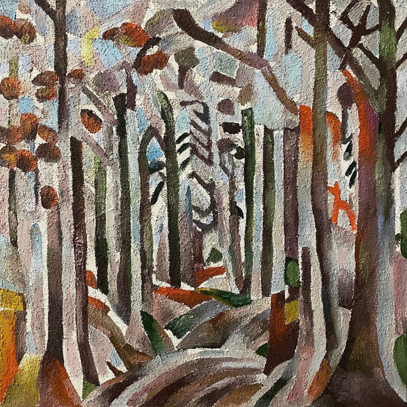landscape, 60x60 cm, Oil, Canvas, Sand - Art by Tanya Brodskaya