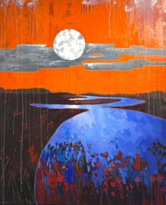 Alternative Welten, 120x100 cm, Acryl, Alternative Welten auf Leinwand
