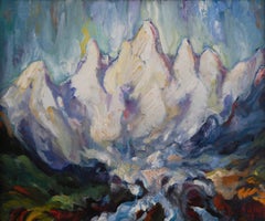 Picos blancos, 50x60 cm, óleo sobre lienzo