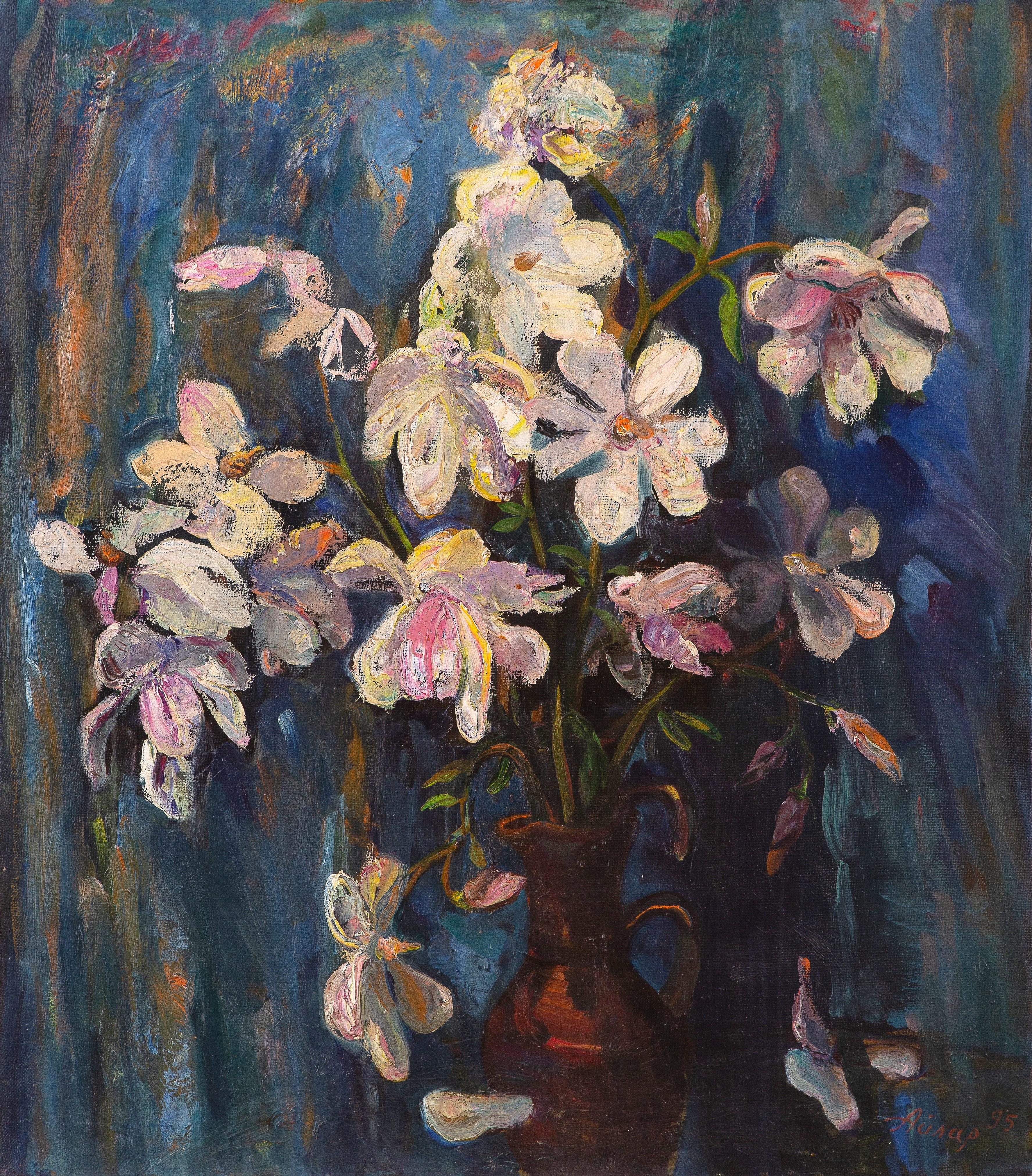 magnolia, 102x90 cm, huile sur toile