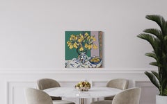 Natura morta con iris , 70x70cm, stampa su tela. Edizione 20 pezzi.