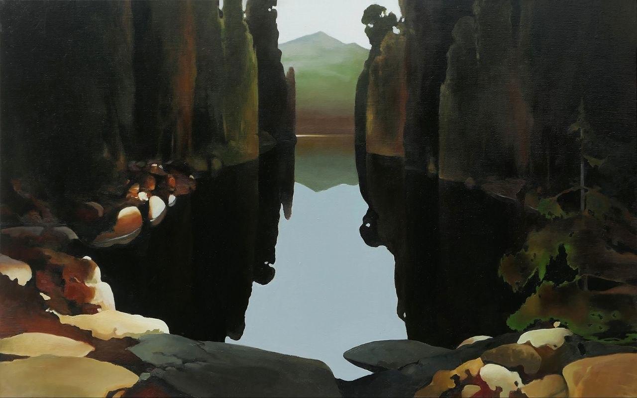Daniil Danilovsky Landscape Painting - Landscape , 100x160 cm, oil on canvas