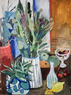 Stilleben mit Gras, 60x80cm, Öl auf Leinwand