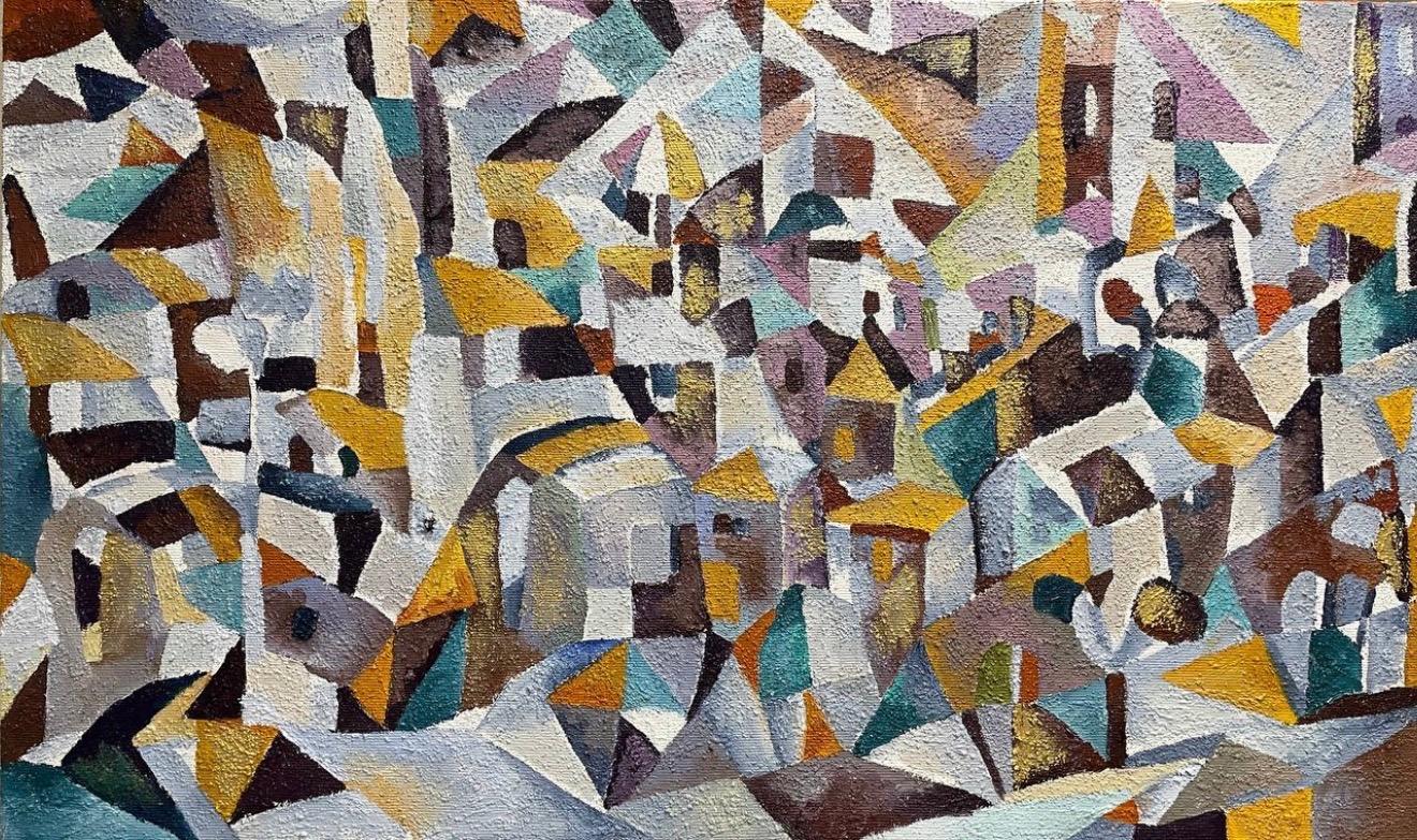 Forest, 60x100 cm, Oil, Canvas, sand