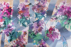 Flores de ciudad, 100x160 cm, acrílico sobre lienzo