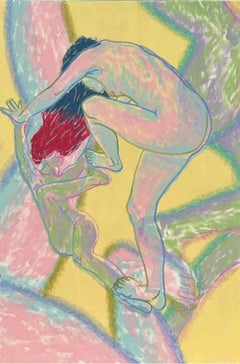 Untitled , 150x100 cm, acrylic, pastel, canvas