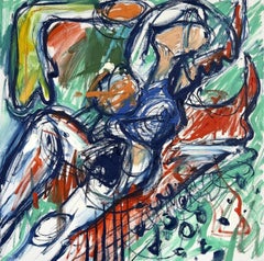 Der Raub von Europa, 70x70 cm, Öl auf Leinwand