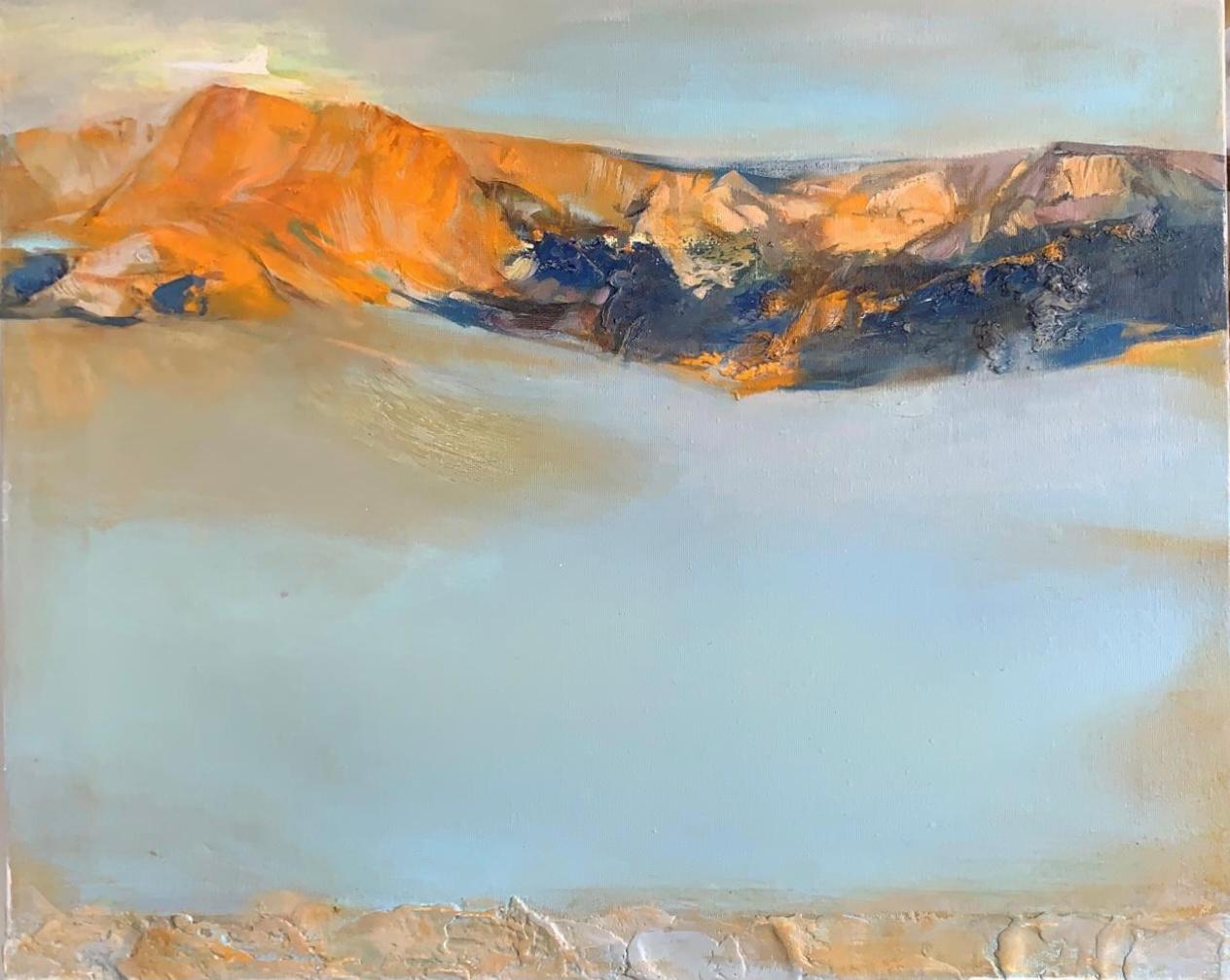 Dougom landscape - Painting by Zarina Biganti