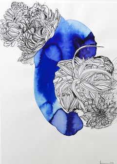 P.X. L'Endormi, colored watercolor abstract nature by Laurence Le Constant