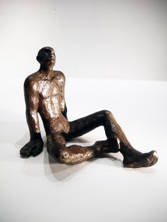 L'homme assis, bronze
