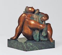 Leda and the Swan . Sculpture Bronze Nude Woman Interior Modern