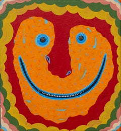 Staying Positive while Void Gazing - smile, red, orange, mustard, blue, green