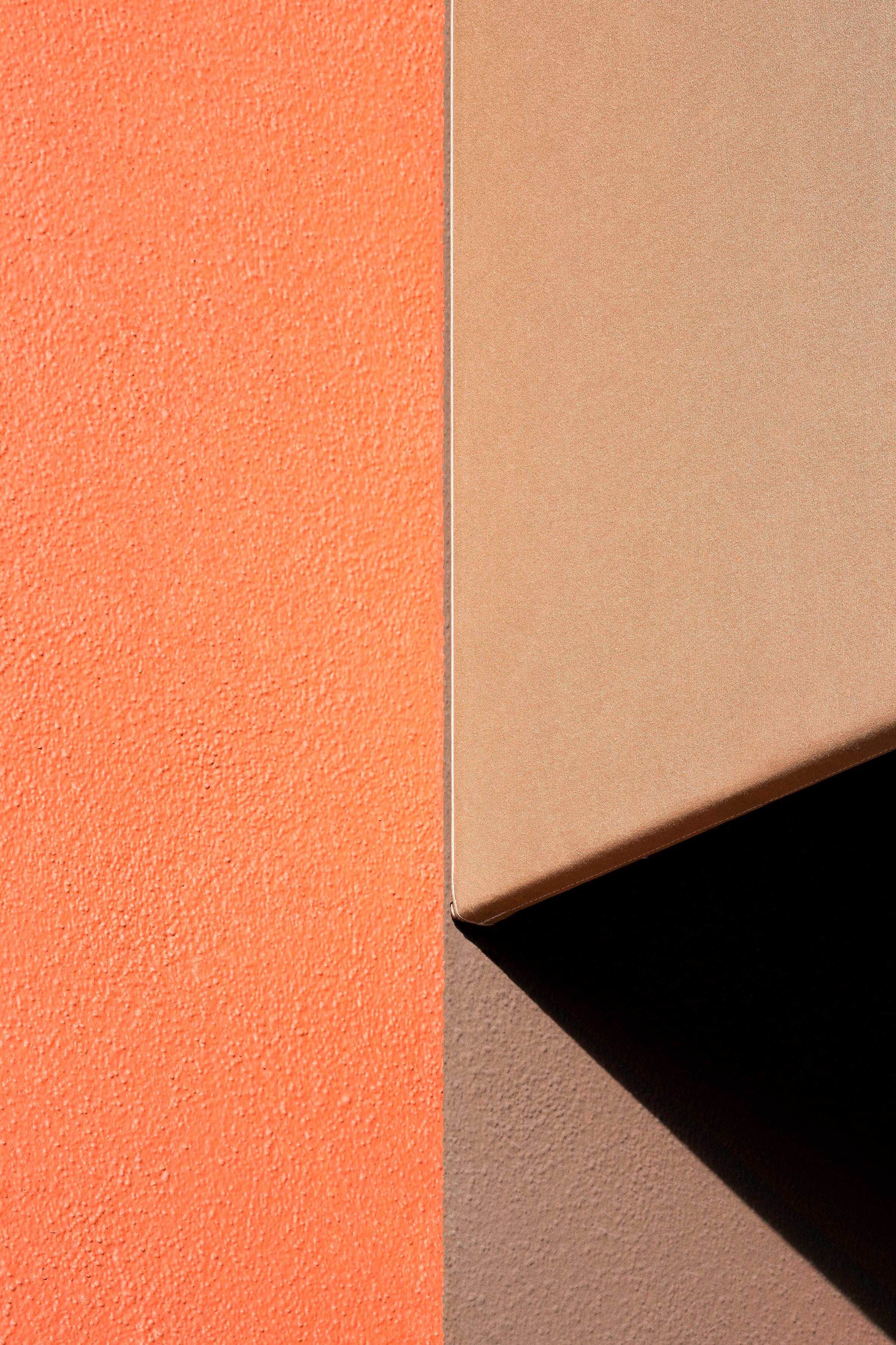 Jon Setter Color Photograph - Orange Brown and Black - focuses on mundane urban landscape, Photographic