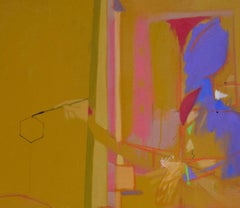 It is a still life 2 - Still life abstract, painting in foreground, pink, purple