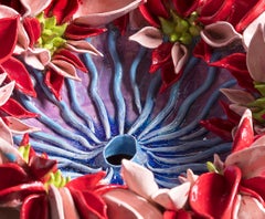 Pink and Red Flower Anemone 2 - inspired from flowers and plants, red, white