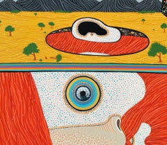 Si l'on ne peut que le voir, c'est bien réel - peinture tribale, rouge, vert, noir, blanc