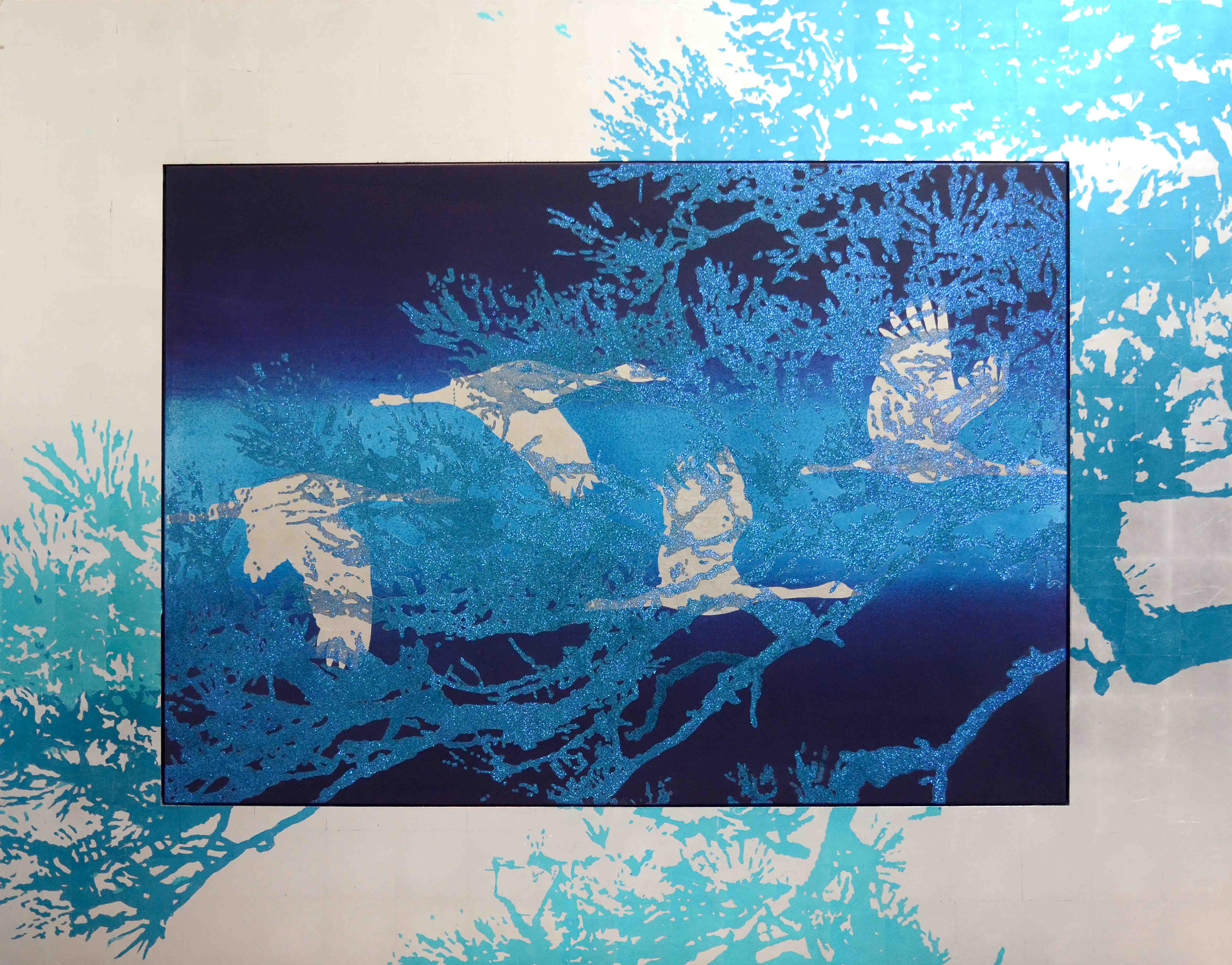 Tom Swanston Animal Painting - Departure in Blue