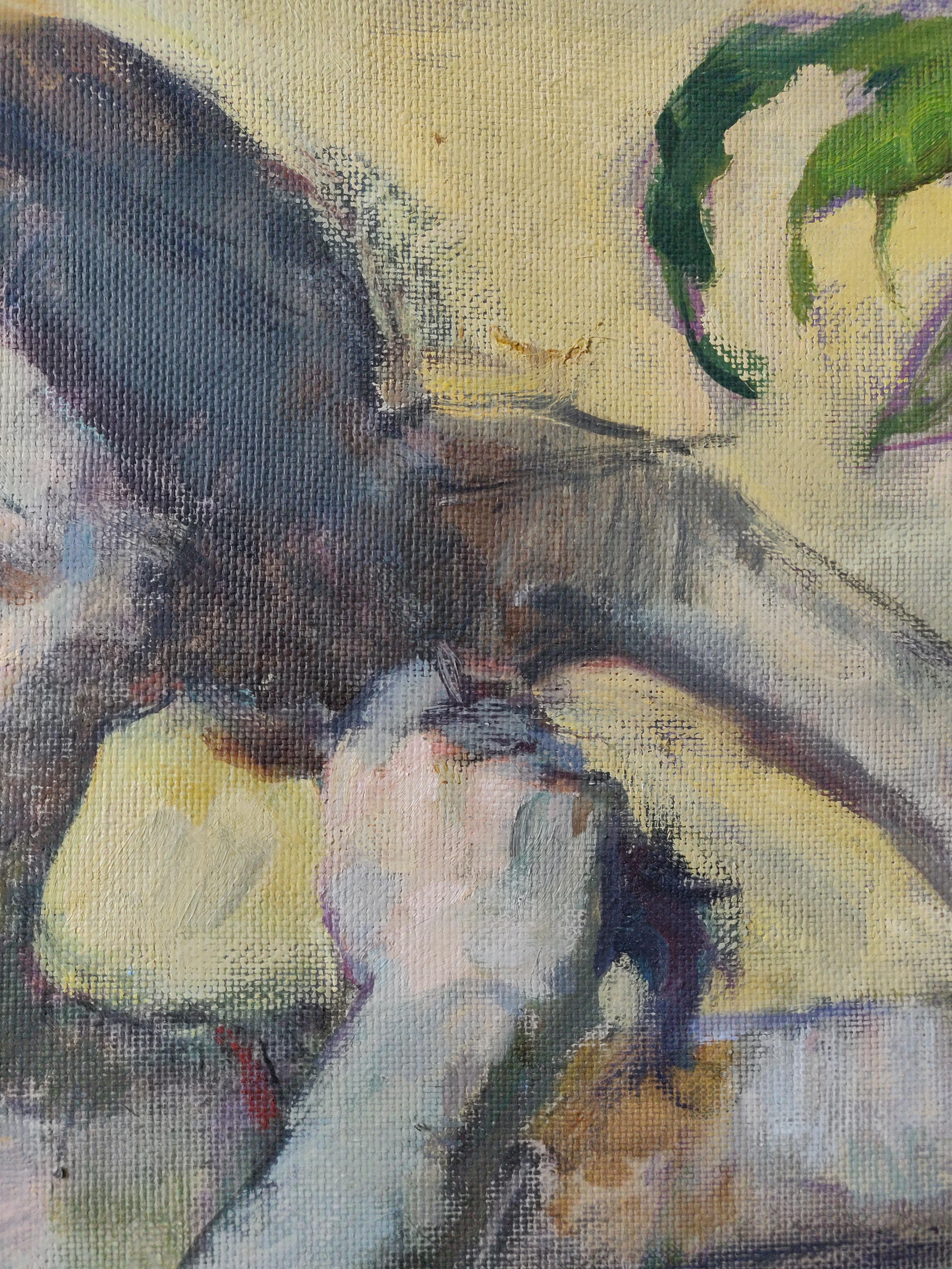 Woman Combing Her Hair - Samir Rakhmanov 21st Century Contemporary Oil Painting For Sale 1