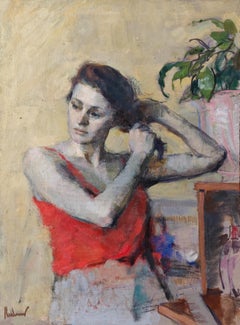 Woman Combing Her Hair - Samir Rakhmanov 21st Century Contemporary Oil Painting