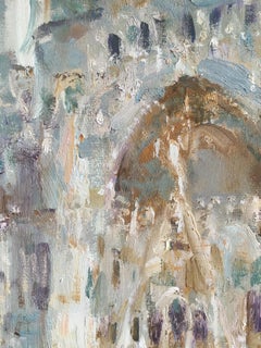 Rouen Cathedral - 21st Century Contemporary Impressionist Oil Citiscape Painting