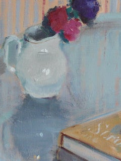 Still Life With Sorolla's Album - 21st Century Contemporary Oil Painting