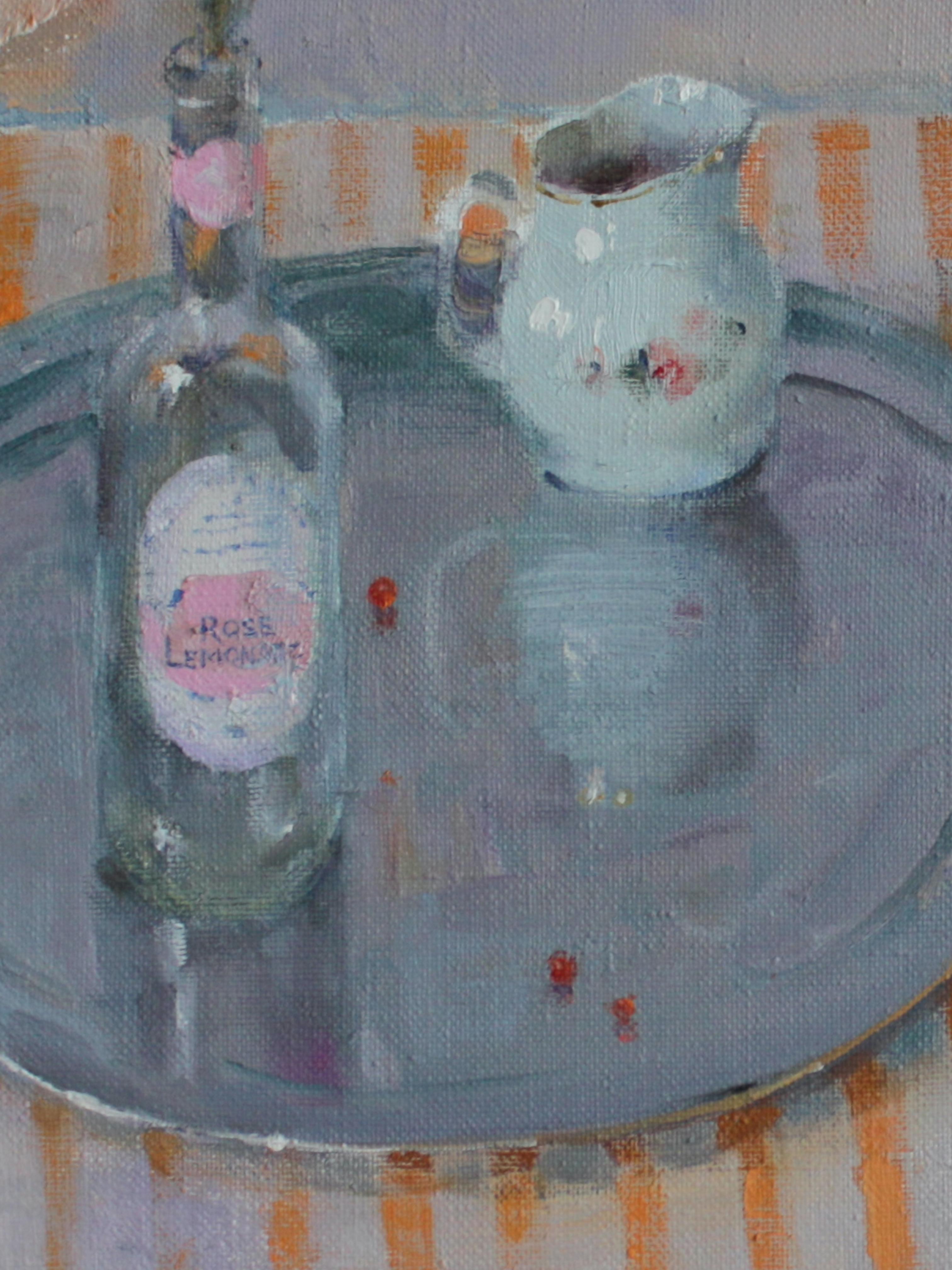 Still Life With a Silver Platter -Valeria Privalikhina Contemporary Oil Painting For Sale 5