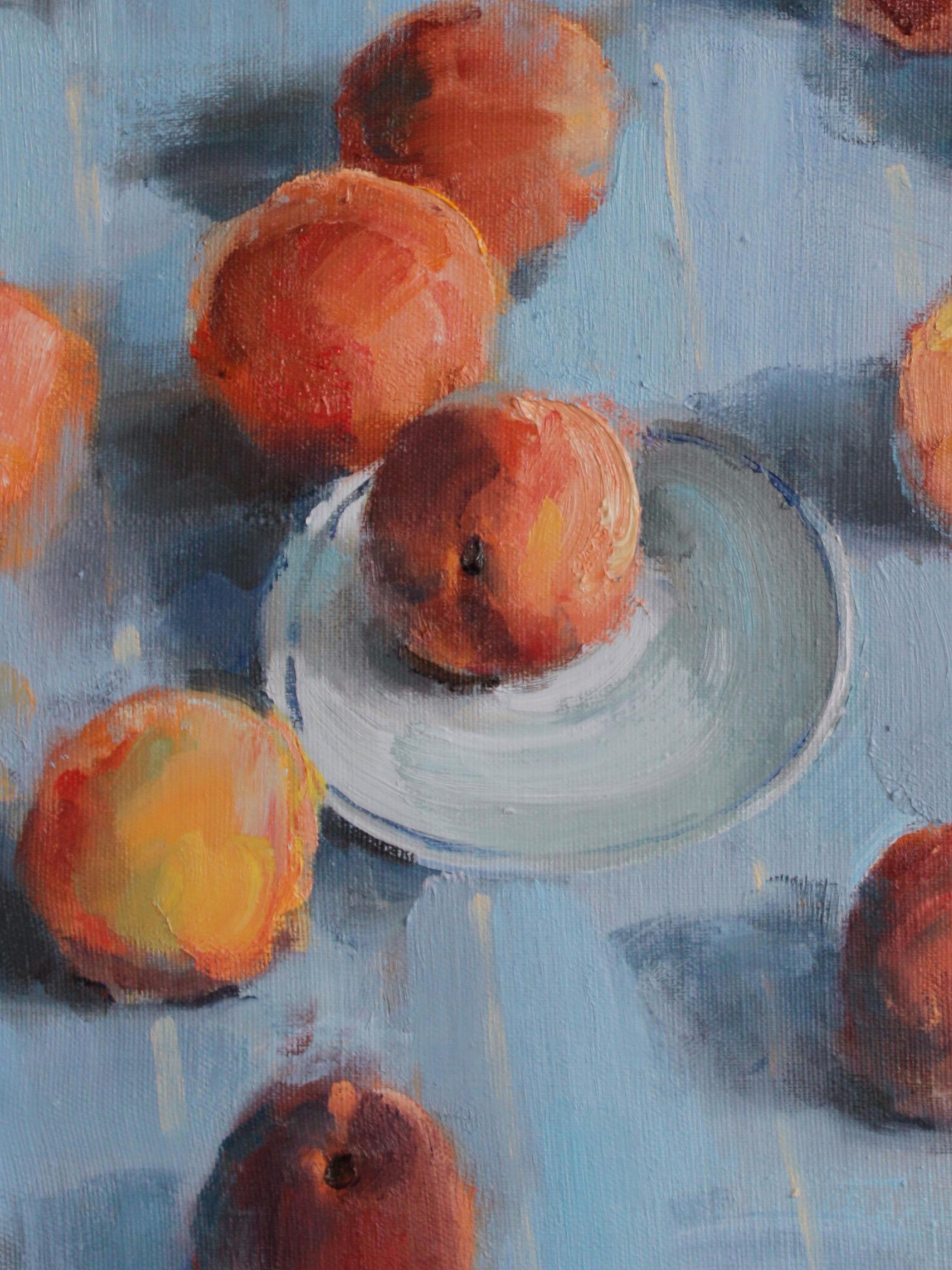 Peaches - Valeria Privalikhina 21st Century Contemporary Oil Painting Still Life 5