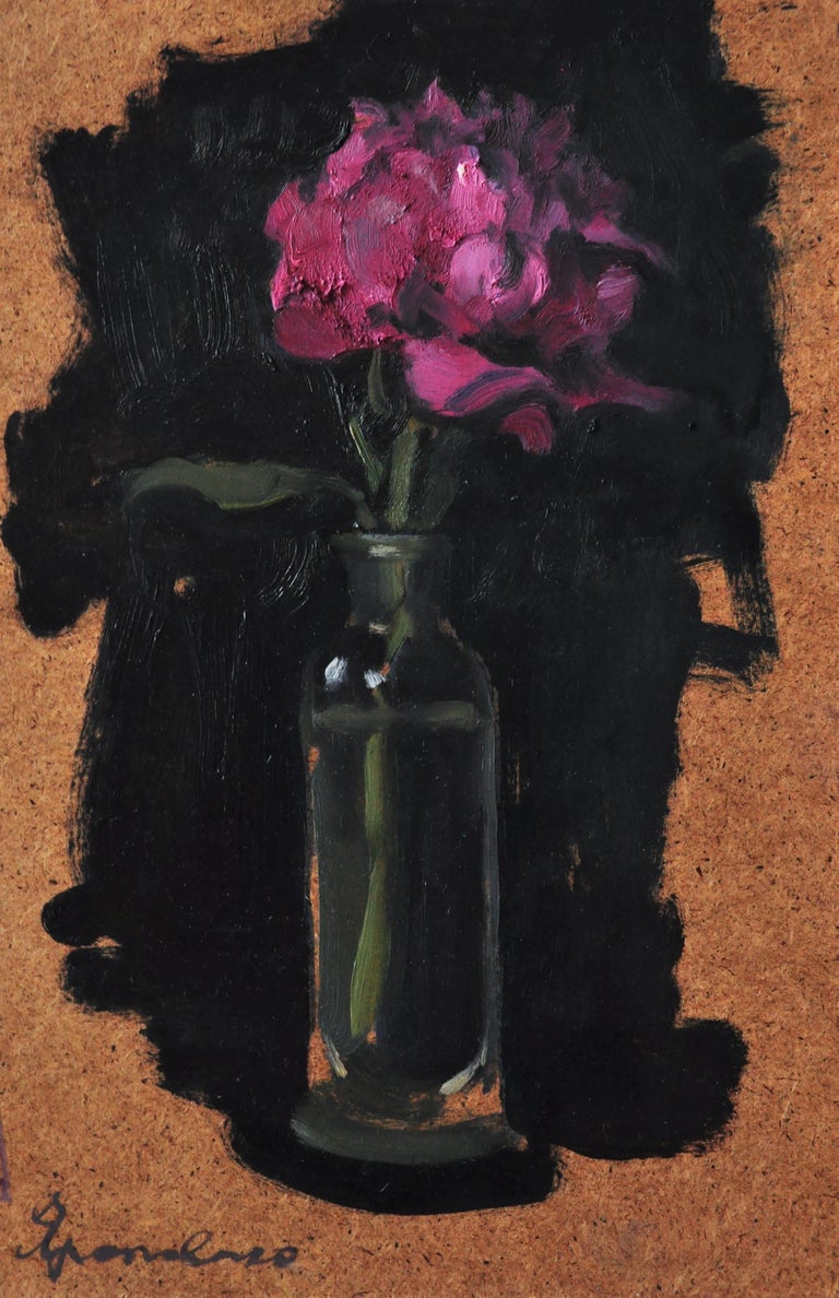 Yaroslava Tichshenko Still-Life Painting - Rosy Peony - 21st Century Contemporary Floral Impressionist Oil Painting
