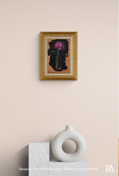 Rosy Peony - 21st Century Contemporary Floral Impressionist Oil Painting