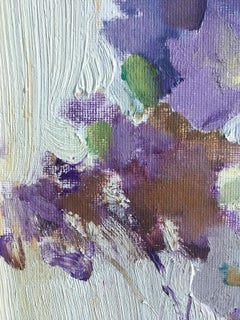 Freesia - 21st Century Contemporary Minimalist Floral Oil Painting