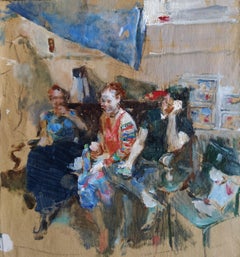 Sketch "Friends" no.2 - 21st Century Contemporary Impressionist Oil Painting